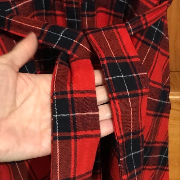 Cozy Cabin Kids Kiel James Patrick Red Plaid Santa Baby Girls Dress Size 12 - Picture 4 of 5